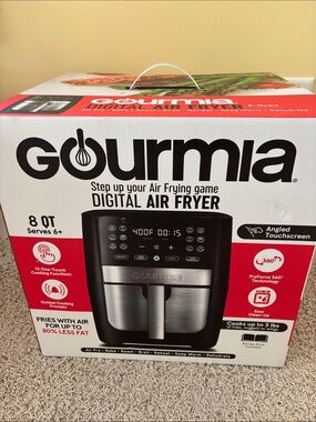 Gourmia Digital Air Fryer 8 QT — Stainless Steel/Black